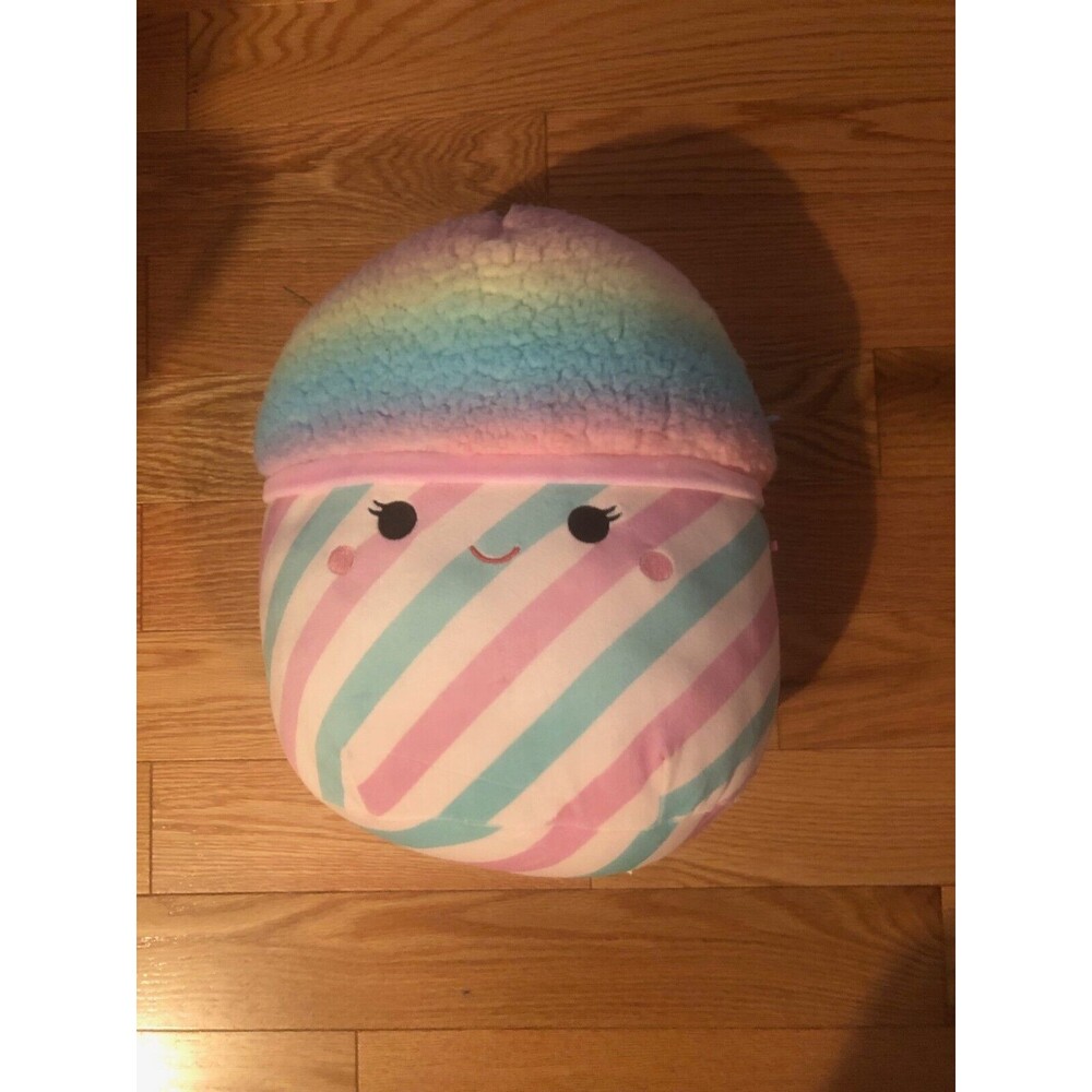 Squishmallows Pastel Rainbow Striped Stuffed Animal